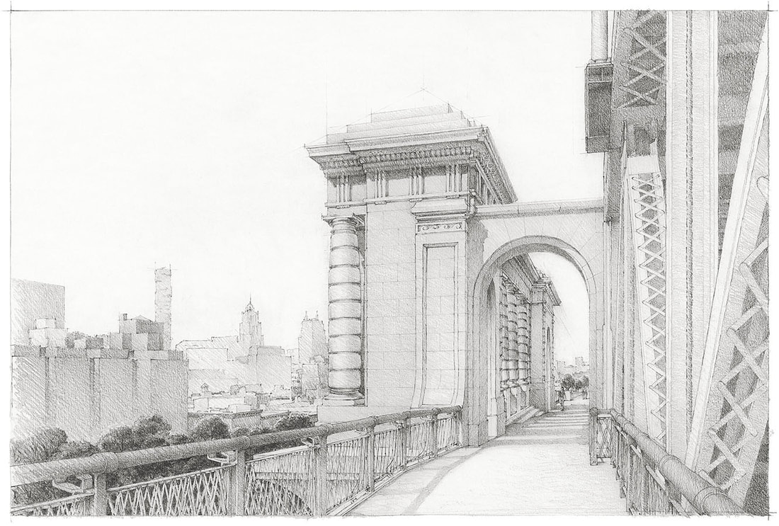 Manhattan Bridge II 2019 drawing