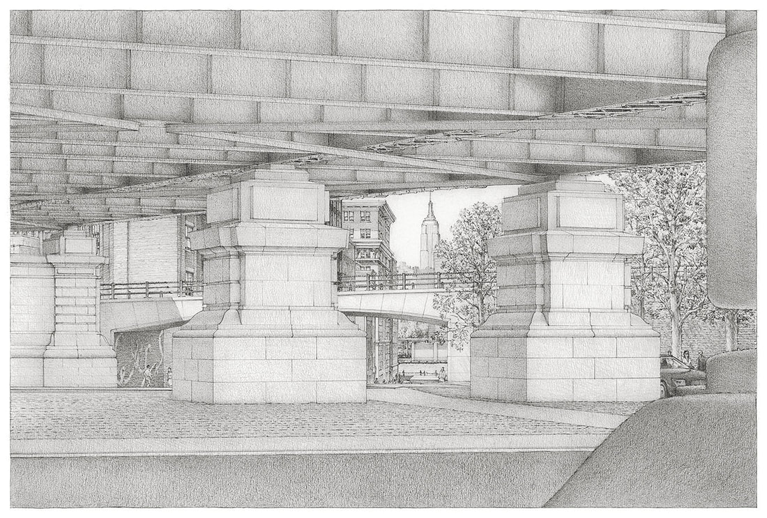 Manhattan Bridge VI  2020 drawing