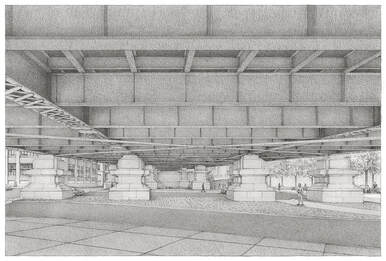 Manhattan Bridge IV  2020 drawing